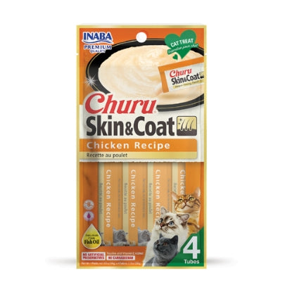 CHURU SKIN & COAT Chicken Recipe INABA مكافأت الكريمة