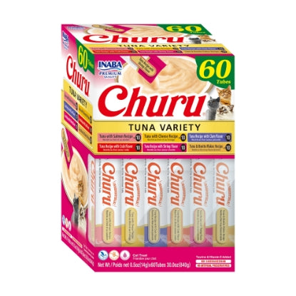 CHURU 60 ct Tuna Variety Box INABA مكافأت الكريمة