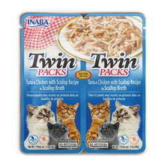 TWIN PACKS Tuna & Chicken Recipe in Scallop Broth INABA