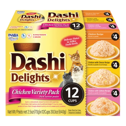 DASHI DELIGHTS 12 ct Chicken Variety Pack INABA