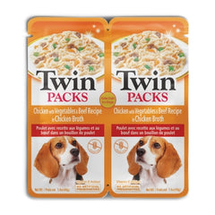 TWIN PACKS Chicken with Vegetables & Beef Recipe in Chicken Broth INABA