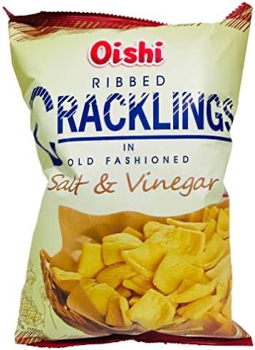 Oishi Ribbed Crackling in Old Fashioned, Salt & Vinegar Flavored 90g