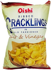 Oishi Ribbed Crackling in Old Fashioned, Salt & Vinegar Flavored 90g