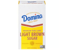 Domino Light Brown Sugar, a premium pure cane sugar product.