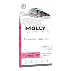 Molly mother & baby 15 kg للقطط الصغيرة والأم بنكهة الدجاج شوال
