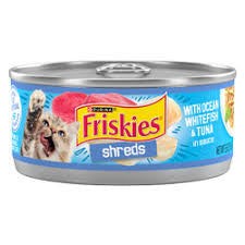 Friskies Shreds With Ocean Whitefish & Tuna In Sauce Wet Cat Food 156G