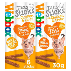 Webbox Tasty Sticks with chicken& liver 6 sticks