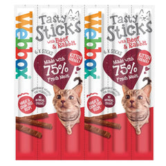 Webbox Tasty Sticks with beef & rabbit 6 sticks