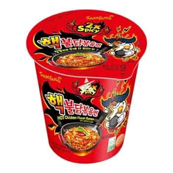 Samyang Buldak Hot 2* spicy Chicken Flavor Ramen Noodles Cup, 70g
