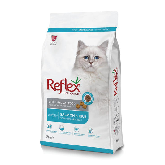 Reflex sterillised salmon 2kg للقطط المعقمة بنكهة السالمون