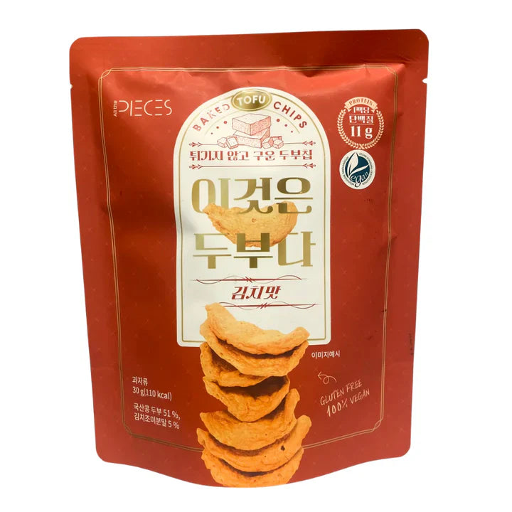PIECES Baked Tofu Chips - Kimchi, 30g