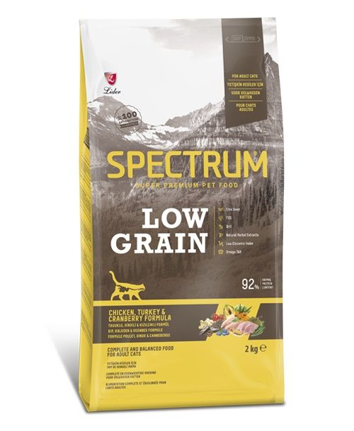 Spectrum Low Grain Adult Cat Food With Chicken, Turkey & Cranberry 2kg