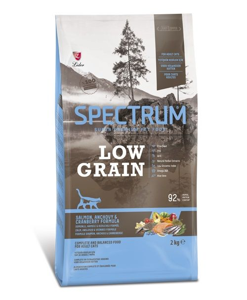 Spectrum Low Grain Adult Cat Food with Salmon, Anchovy & Cranberry 2kg