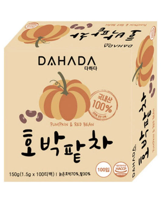 DAHADA Pumpkin & Red Bean Herbal Tea 100% Natural 1.5 g x 100 bags Korean Tea